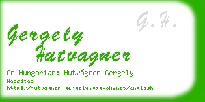 gergely hutvagner business card